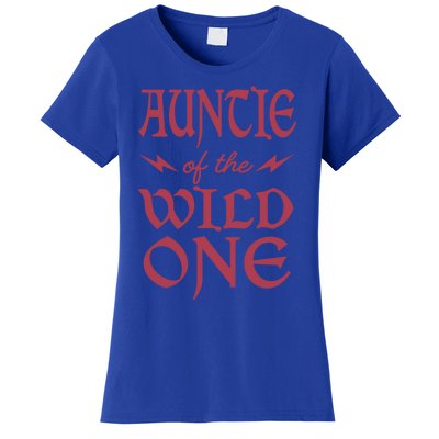 Auntie Of The Wild One Birthday Bday Aunt Great Gift Women's T-Shirt