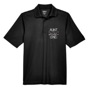 Aunt Of The Wild One Funny 1st Birthday Safari Great Gift Men's Origin Performance Pique Polo