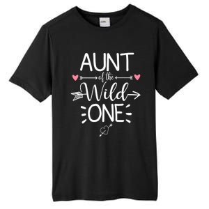 Aunt Of The Wild One Funny 1st Birthday Safari Great Gift Tall Fusion ChromaSoft Performance T-Shirt