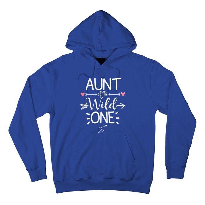 Aunt Of The Wild One Funny 1st Birthday Safari Great Gift Hoodie