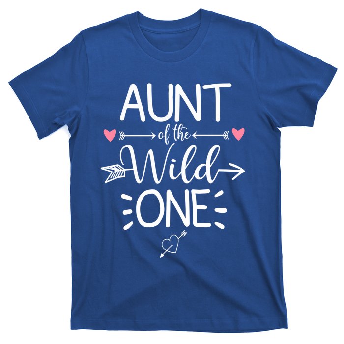 Aunt Of The Wild One Funny 1st Birthday Safari Great Gift T-Shirt