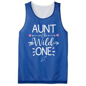 Aunt Of The Wild One Funny 1st Birthday Safari Great Gift Mesh Reversible Basketball Jersey Tank