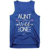 Aunt Of The Wild One Funny 1st Birthday Safari Great Gift Tank Top