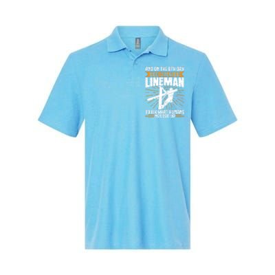 And On The 8th Day God Created Line Electrician Gift Softstyle Adult Sport Polo