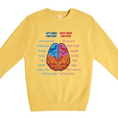 Anatomy of the brain functions brain parts psychology Premium Crewneck Sweatshirt