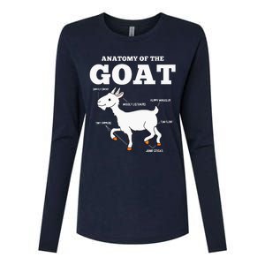 Anatomy Of The Goat Womens Cotton Relaxed Long Sleeve T-Shirt