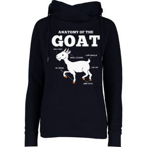 Anatomy Of The Goat Womens Funnel Neck Pullover Hood