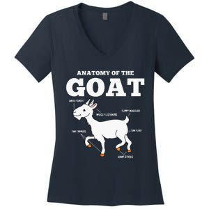 Anatomy Of The Goat Women's V-Neck T-Shirt