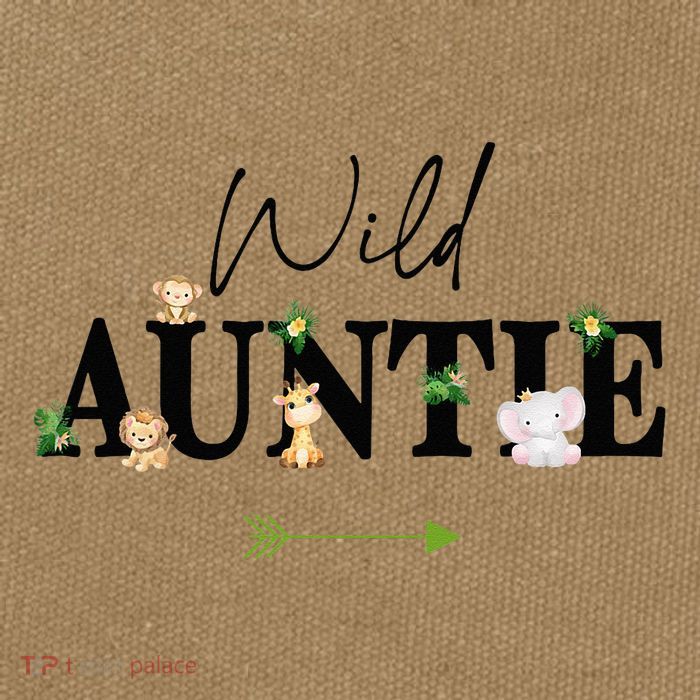 Auntie Of The Wild One Zoo Birthday Safari Jungle Animal Cotton Canvas Backpack