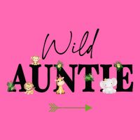 Auntie Of The Wild One Zoo Birthday Safari Jungle Animal Stripe Pom Pom Beanie