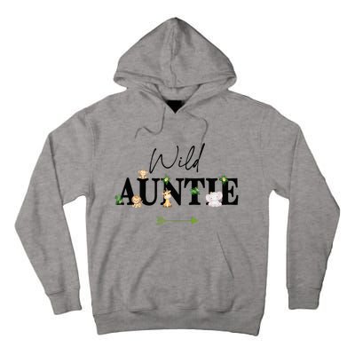 Auntie Of The Wild One Zoo Birthday Safari Jungle Animal Tall Hoodie