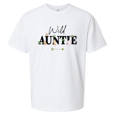 Auntie Of The Wild One Zoo Birthday Safari Jungle Animal Sueded Cloud Jersey T-Shirt