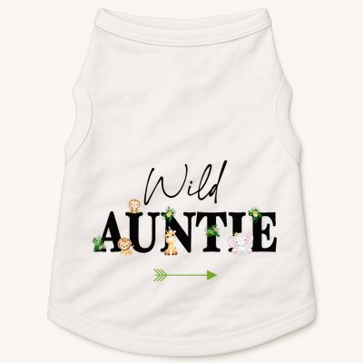 Auntie Of The Wild One Zoo Birthday Safari Jungle Animal Doggie Tank