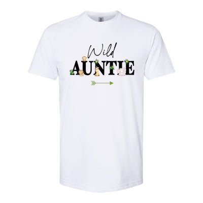 Auntie Of The Wild One Zoo Birthday Safari Jungle Animal Softstyle CVC T-Shirt