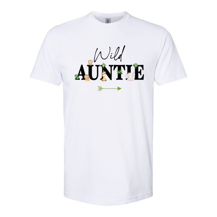 Auntie Of The Wild One Zoo Birthday Safari Jungle Animal Softstyle CVC T-Shirt