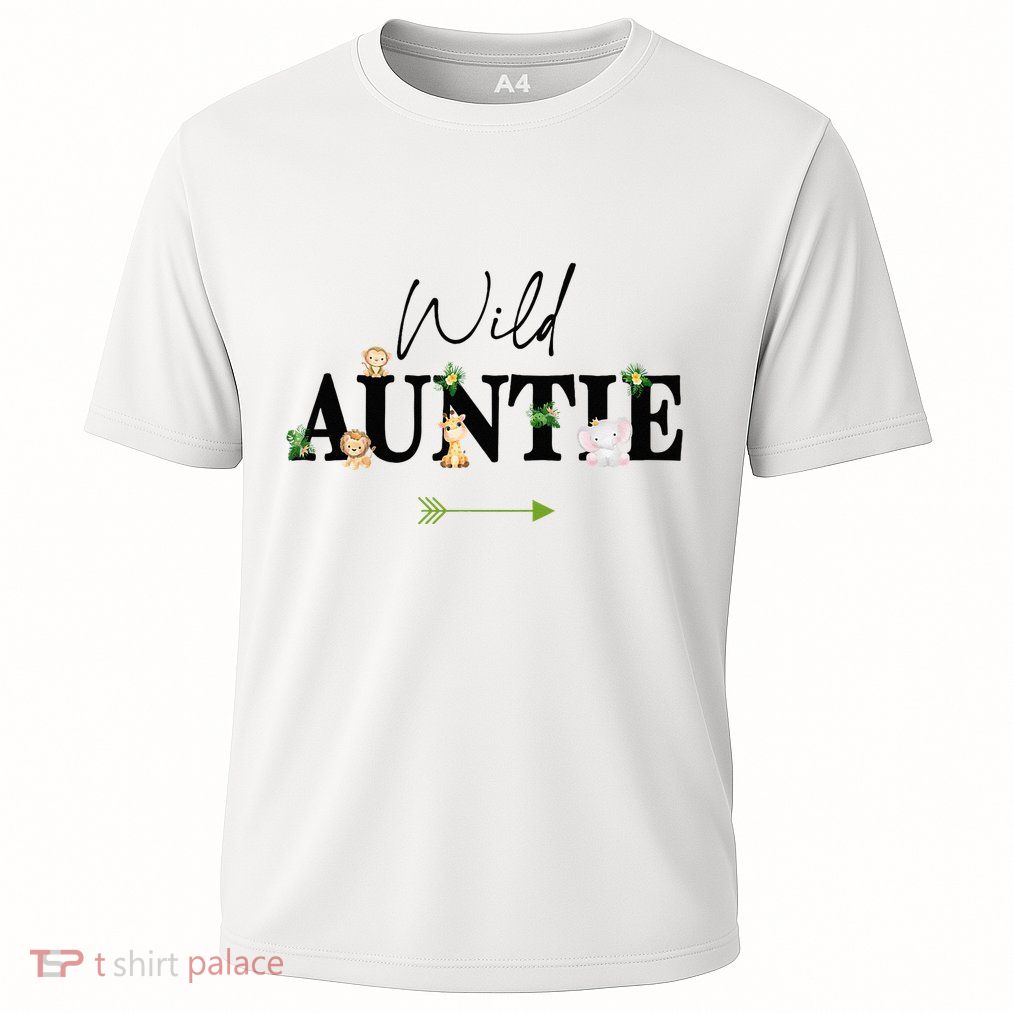 Auntie Of The Wild One Zoo Birthday Safari Jungle Animal Performance Shirt