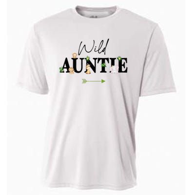 Auntie Of The Wild One Zoo Birthday Safari Jungle Animal Cooling Performance Crew T-Shirt