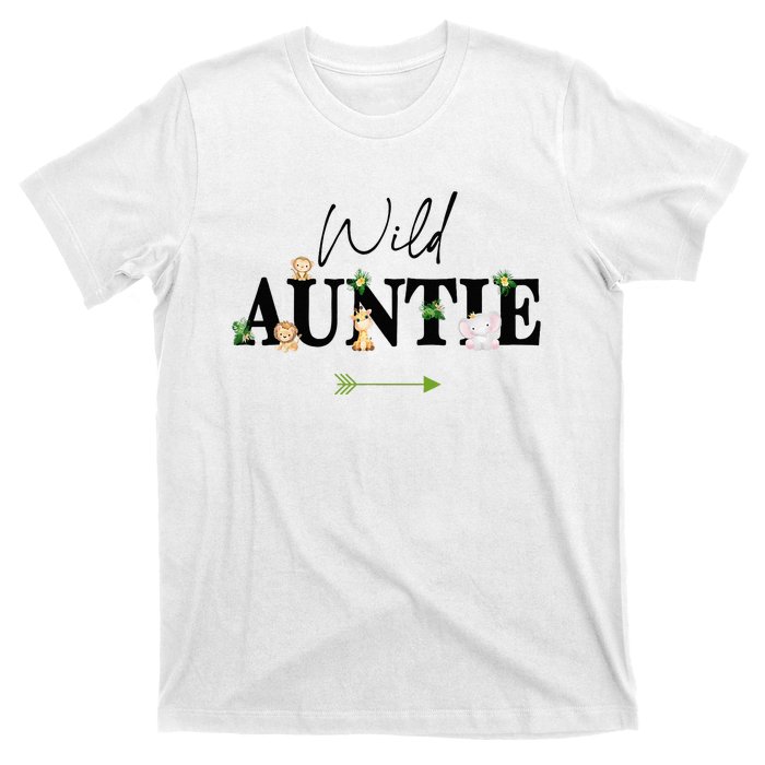 Auntie Of The Wild One Zoo Birthday Safari Jungle Animal T-Shirt