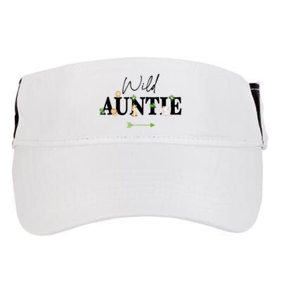 Auntie Of The Wild One Zoo Birthday Safari Jungle Animal Adult Drive Performance Visor