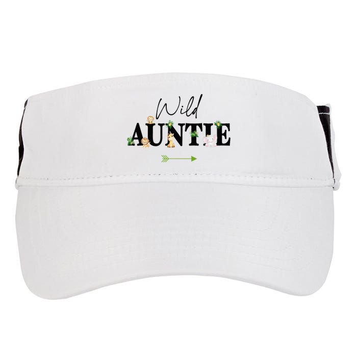 Auntie Of The Wild One Zoo Birthday Safari Jungle Animal Adult Drive Performance Visor