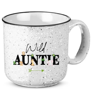 Auntie Of The Wild One Zoo Birthday Safari Jungle Animal 15oz Campfire Ceramic Mug