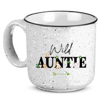 Auntie Of The Wild One Zoo Birthday Safari Jungle Animal 15oz Campfire Ceramic Mug