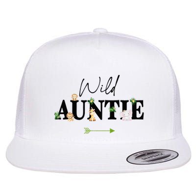 Auntie Of The Wild One Zoo Birthday Safari Jungle Animal Flatbill Hat