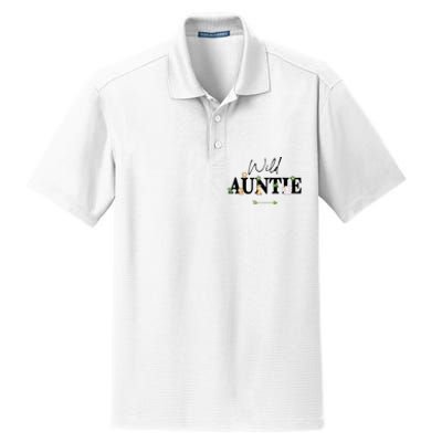 Auntie Of The Wild One Zoo Birthday Safari Jungle Animal Dry Zone Grid Polo