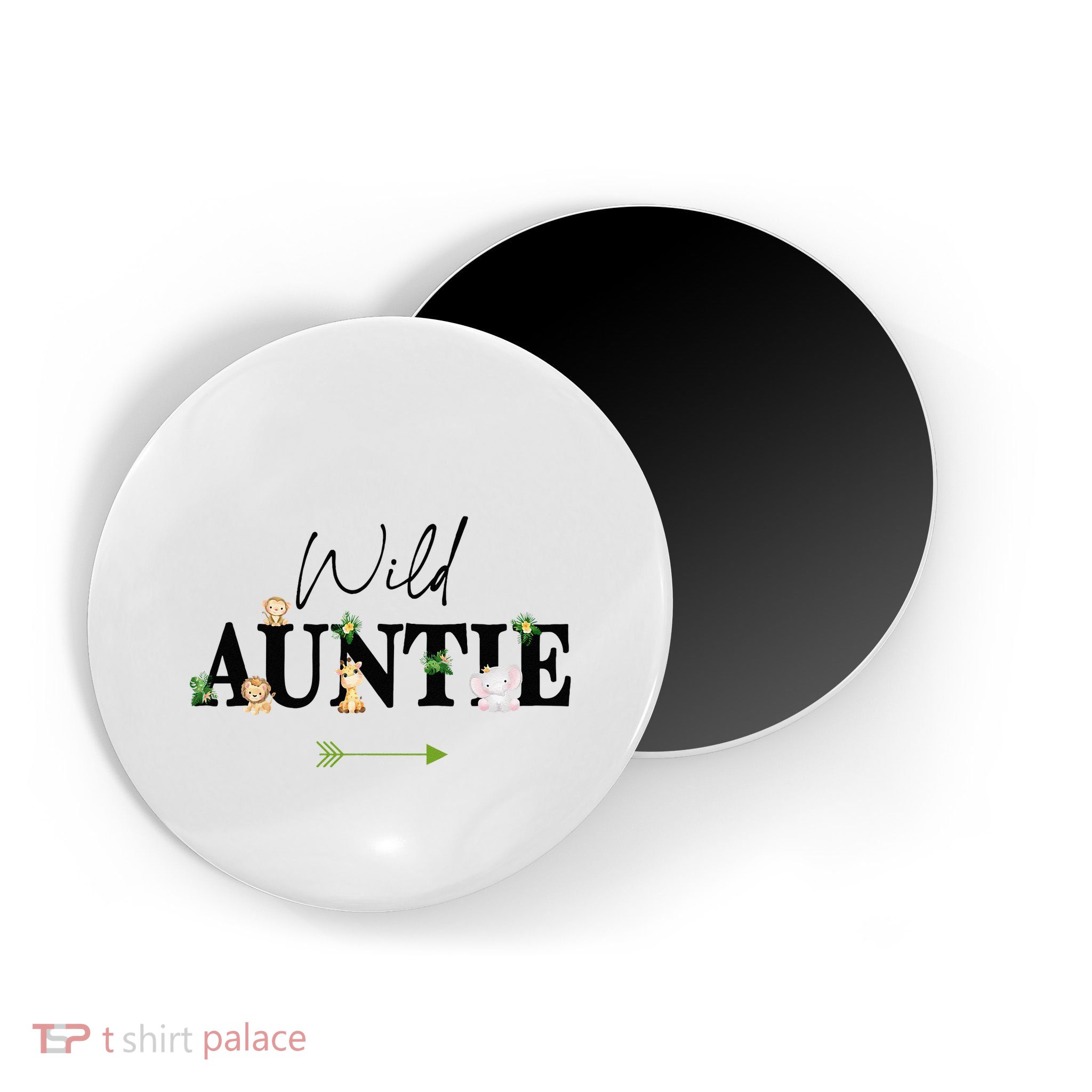 Auntie Of The Wild One Zoo Birthday Safari Jungle Animal Magnet