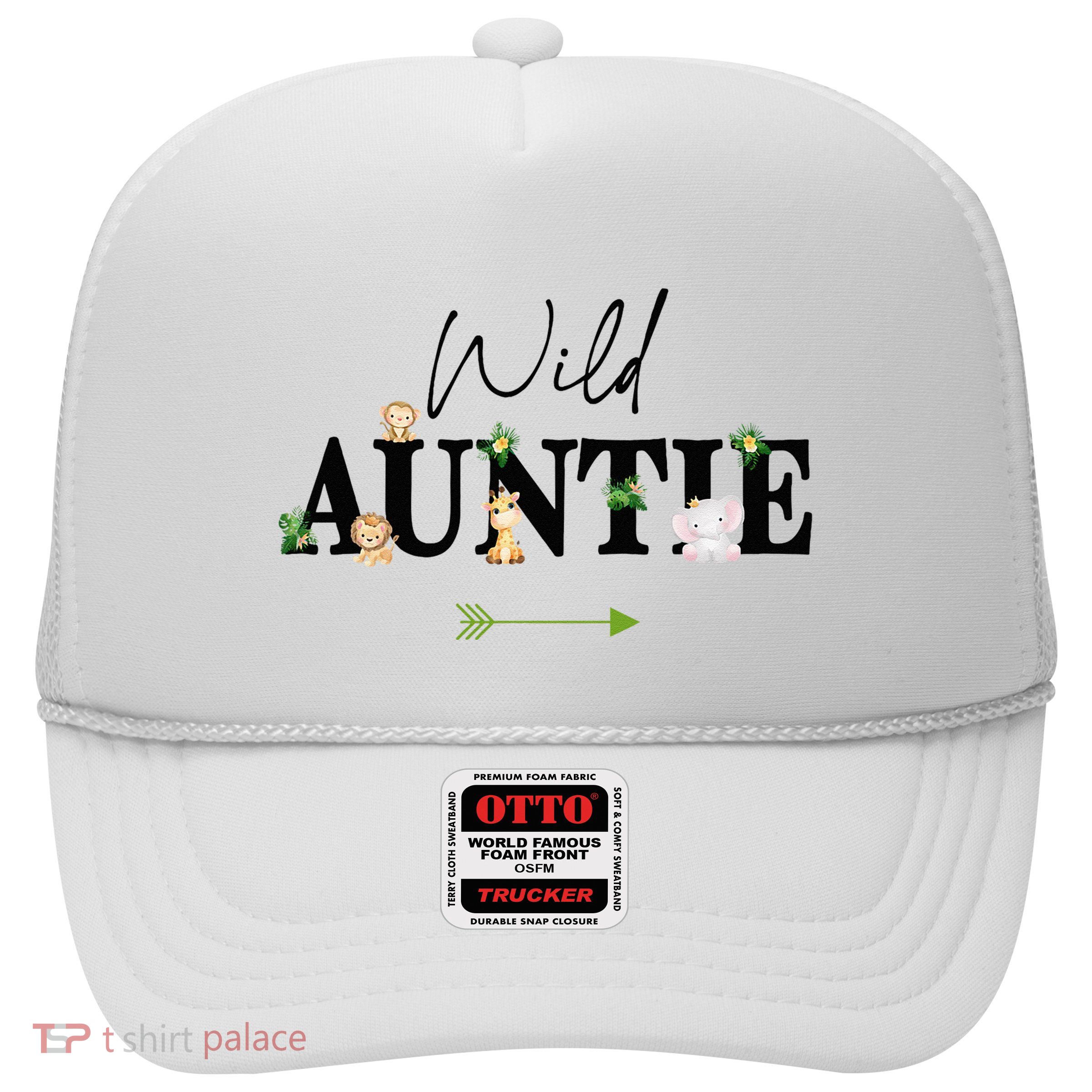 Auntie Of The Wild One Zoo Birthday Safari Jungle Animal Trucker Hat