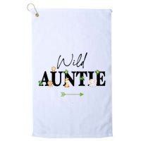 Auntie Of The Wild One Zoo Birthday Safari Jungle Animal Golf Towel