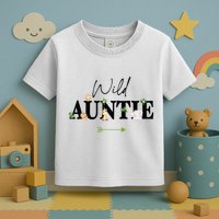 Auntie Of The Wild One Zoo Birthday Safari Jungle Animal Toddler T-Shirt