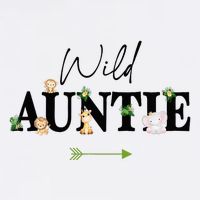 Auntie Of The Wild One Zoo Birthday Safari Jungle Animal Toddler T-Shirt