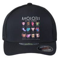 Axolotls Of The World Funny Kawaii Axolotls Flexfit Unipanel Trucker Cap