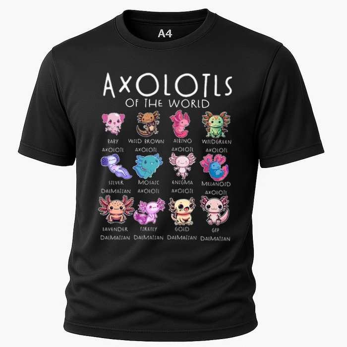 Axolotls Of The World Funny Kawaii Axolotls Performance Shirt