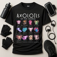 Axolotls Of The World Funny Kawaii Axolotls Performance Shirt