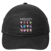 Axolotls Of The World Funny Kawaii Axolotls 7-Panel Snapback Hat