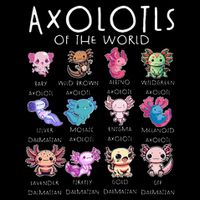 Axolotls Of The World Funny Kawaii Axolotls Flatbill Hat