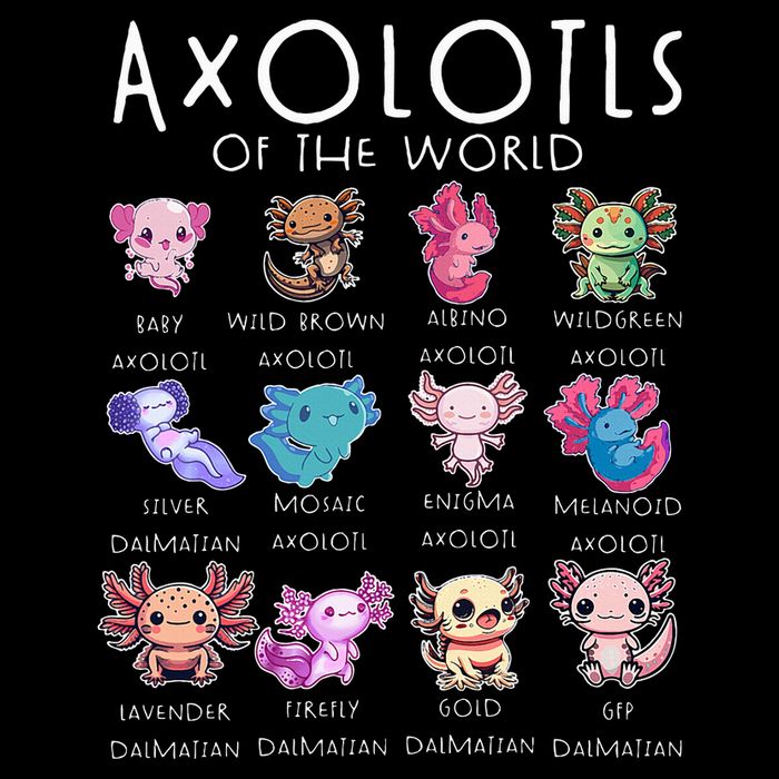 Axolotls Of The World Funny Kawaii Axolotls Flatbill Hat