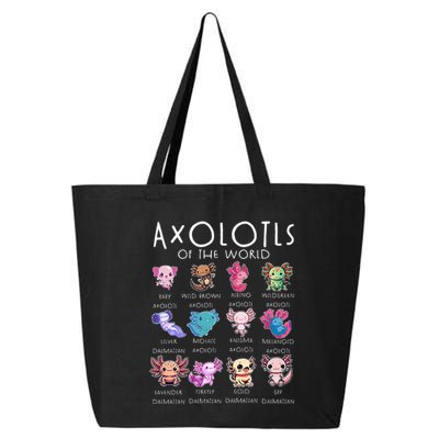 Axolotls Of The World Funny Kawaii Axolotls 25L Jumbo Tote