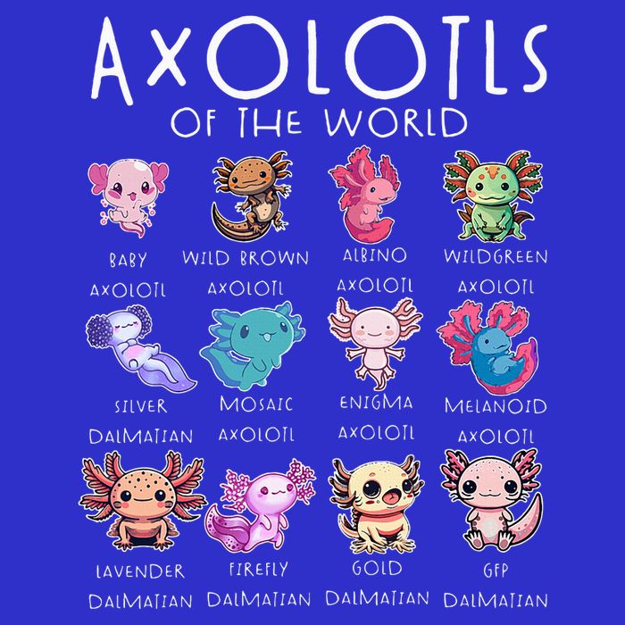 Axolotls Of The World Funny Kawaii Axolotls T-Shirt