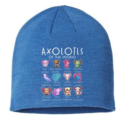 Axolotls Of The World Funny Kawaii Axolotls Sustainable Beanie