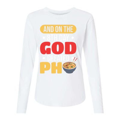 And On The 8th Day God Created Pho Noodles Gift Womens Cotton Relaxed Long Sleeve T-Shirt