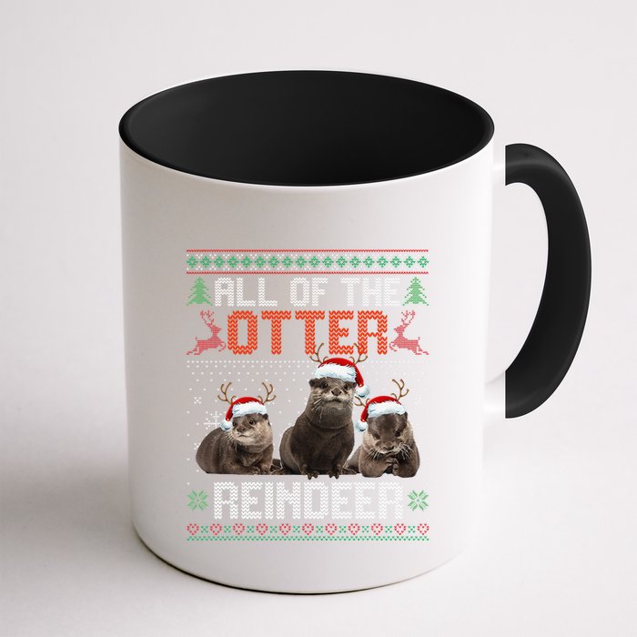 All Of The Otter Reindeer Christmas Funny Xmas Otter Lovers Mug