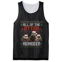 All Of The Otter Reindeer Christmas Funny Xmas Otter Lovers Mesh Reversible Basketball Jersey Tank
