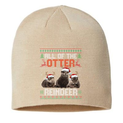 All Of The Otter Reindeer Christmas Funny Xmas Otter Lovers Sustainable Beanie