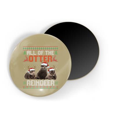 All Of The Otter Reindeer Christmas Funny Xmas Otter Lovers Magnet