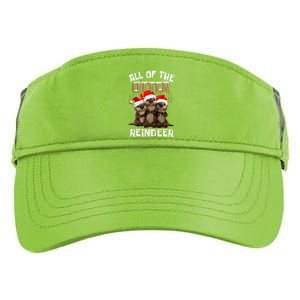 All Of The Otter Reindeer Christmas Adult Drive Performance Visor