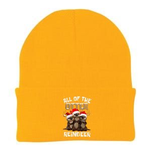 All Of The Otter Reindeer Christmas Knit Cap Winter Beanie