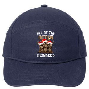 All Of The Otter Reindeer Christmas 7-Panel Snapback Hat